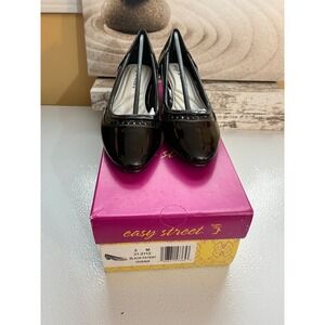 Easy Street‎ Giana Black Patent Pointed Toe Pumps Formal Dress Shoes